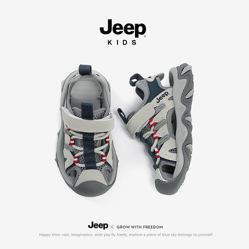 Jeep Children'S Shoes Boys Sandals Summer Children'S Toe Shoes Summer Soft Bottom Non-Slip Beach Shoes - Image 3