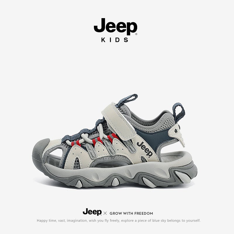 Jeep Children'S Shoes Boys Sandals Summer Children'S Toe Shoes Summer Soft Bottom Non-Slip Beach Shoes - Image 2