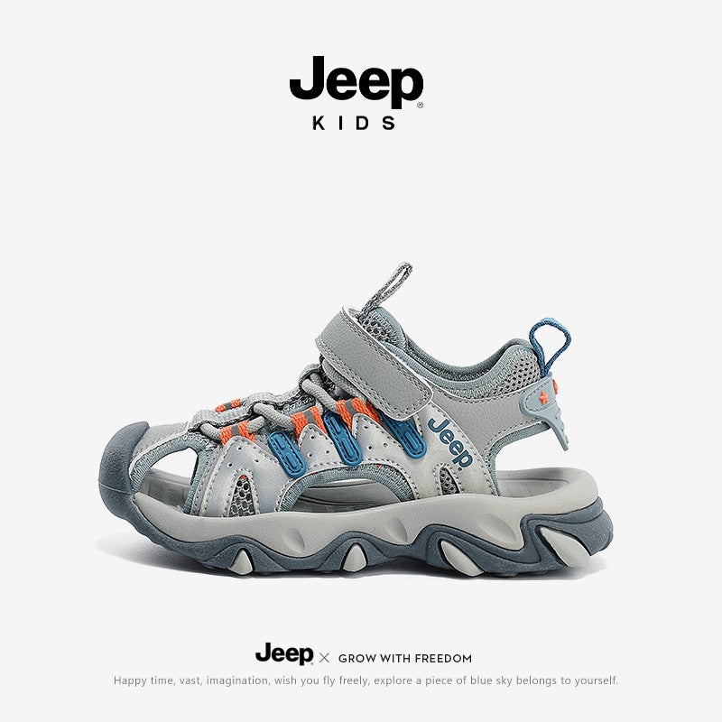 Jeep Children'S Shoes Boys Sandals Summer Children'S Toe Shoes Summer Soft Bottom Non-Slip Beach Shoes - Image 1