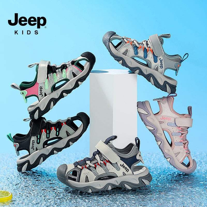 Jeep Children'S Shoes Boys Sandals Summer Children'S Toe Shoes Summer Soft Bottom Non-Slip Beach Shoes - Image 5