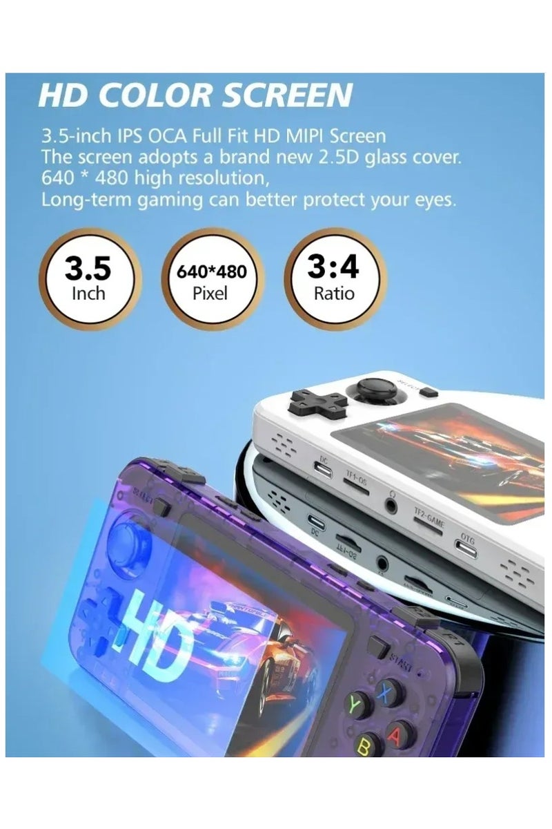 Ainawo R36H Retro Handheld Game Console With Open Source Linux System,Cortex-A35 CPU, 64GB TF Card Comes With Over 20000+ Classic Games,3.5-Inch IPS Screen Portable Classic Handheld PSP Game Console - Image 5