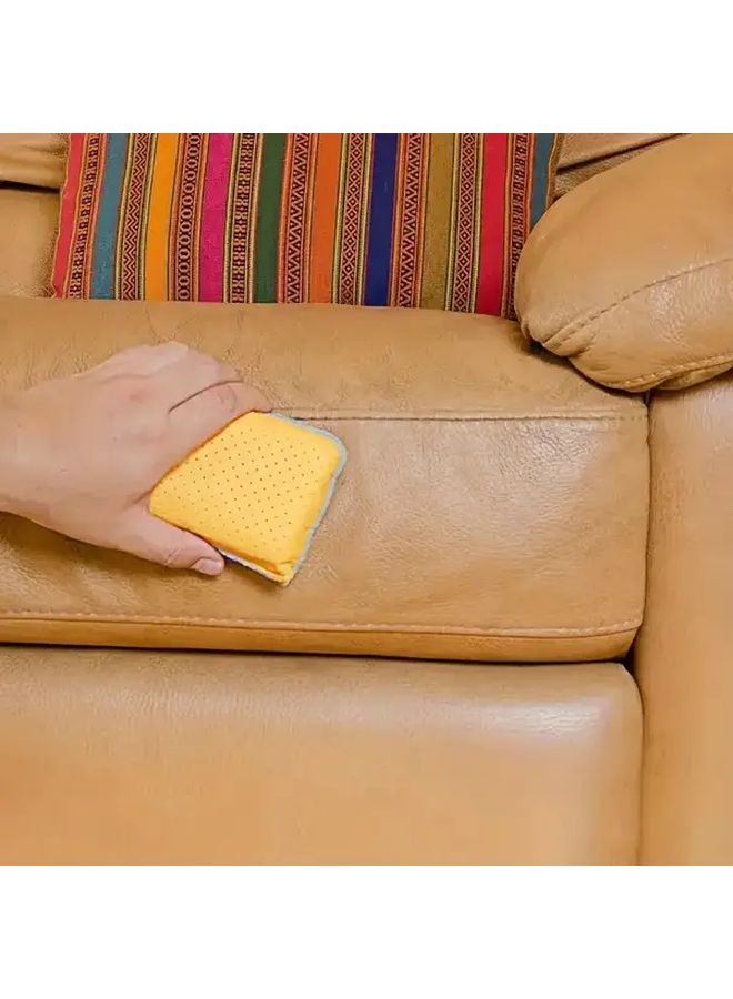 الأزرق الفاتح الأصفر 1 قطعة كابتن كلير ويندو ميراكل إسفنجة كبيرة فائقة الامتصاص ومقاومة للضباب لزجاج السيارة بدون بقايا سهلة التنظيف للاستخدام الداخلي والخارجي إسفنجة متينة - Image 5