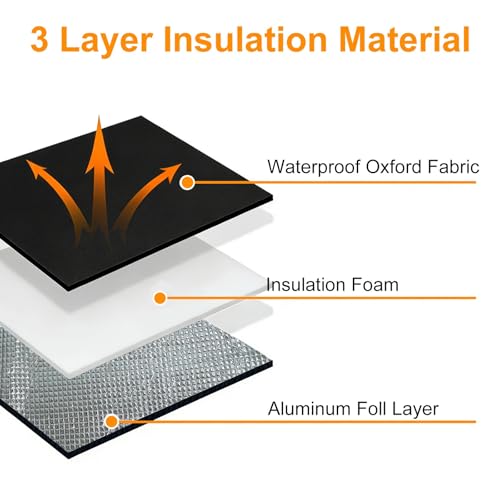Demao Winter AC Covers for Outside, Air Conditioner Cover for Outside Window Insulation with 3 Layers, 420D Oxford Waterproof Dustproof Window AC Cover-21"W x 16"D x 15"H - Image 5