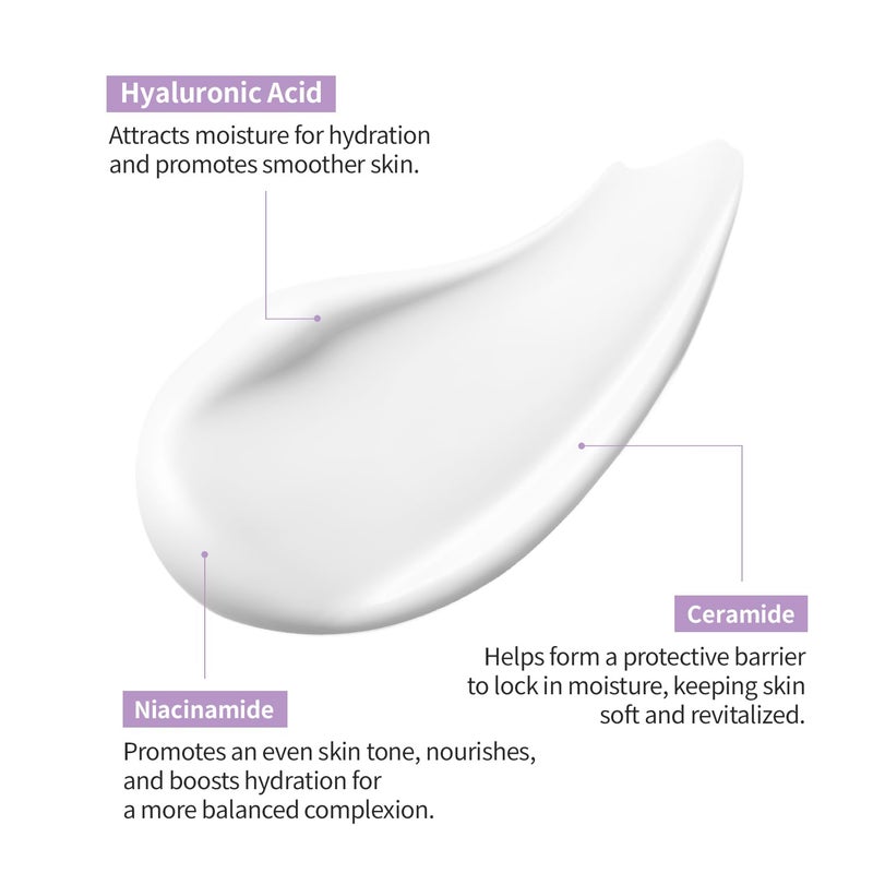 #OOTD Deep Moisturizer Skin Barrier Cream For Men Women, Ceramide Niacinamide Hyaluronic Acid Hydrating Dry Sensitive Skin Soothing Irritation. Moisture Cream 50ml 1.69 Fl Oz - Image 4