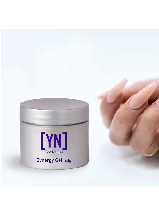 Young Nails Synergy Gel System, Building Gel - Hard Builder Gel, Superior Adhesion & Strength, Structured Nail Gel Builder - Build Gel, Pink, 60g - Image 5