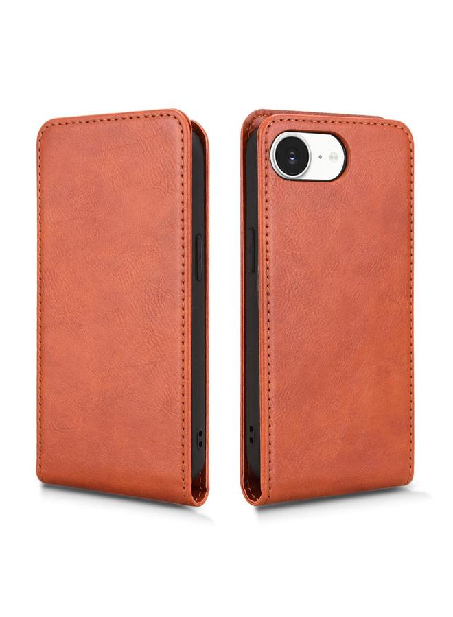 S-TOP Case For iPhone 16e Magnetic Vertical Flip Leather Phone Case - Image 2