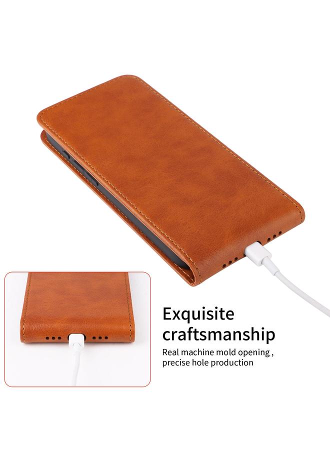 S-TOP Case For iPhone 16e Magnetic Vertical Flip Leather Phone Case - Image 5