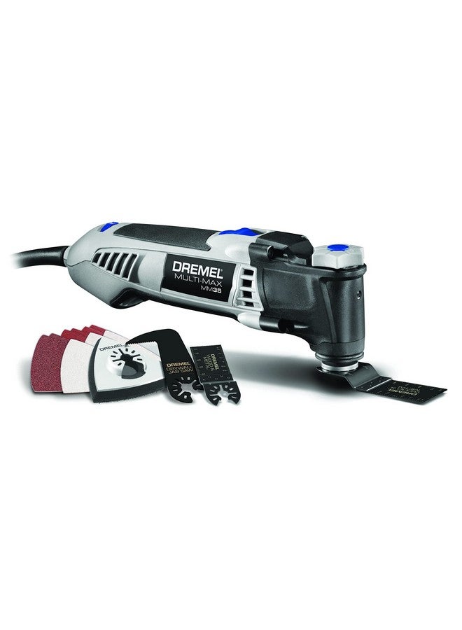 DREMEL Dremel Multi-Max 3.5 Amp Oscillating Tool Kit with Tool-LESS Accessory Change- Multitool with 12 Accessories- Compact Head & Angled Body- Drywall, Nails, Remove Grout & Sanding- MM35-01  - Image 1