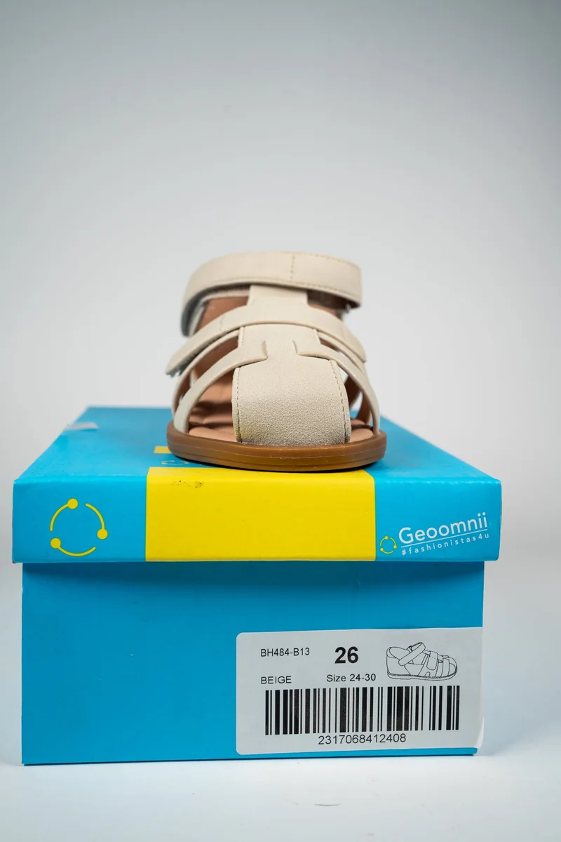 Geoomnii BEIGE Geoomnii Girls’ Sandals – Comfortable Casual Sandals for Children, Pre-Teen & Junior Girls for School, Play & Everyday Wear for Women | Best Price UAE