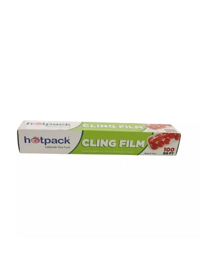 Hotpack Hotpack Cling Film Food Wrap Roll for Fresh Storage- 100 SQ FT  - Image 1