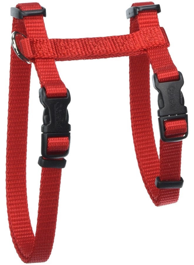 كوستال حزام قطط قابل للتعديل على شكل حرف "H" من Coastal Pet - لوازم القطط الخارجية - مريح للقطط - مشابك قفل آمنة - أحمر، 3/8 بوصة × 10 بوصة - 18 بوصة - Image 4