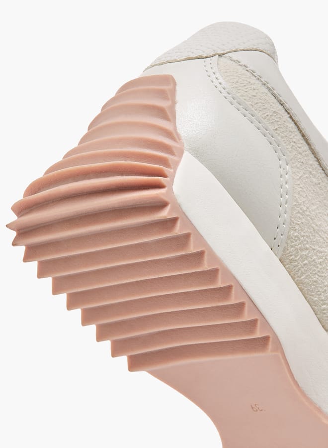 ELLE Women's Logo Detail Sneakers with Lace-Up Closure  - Image 5
