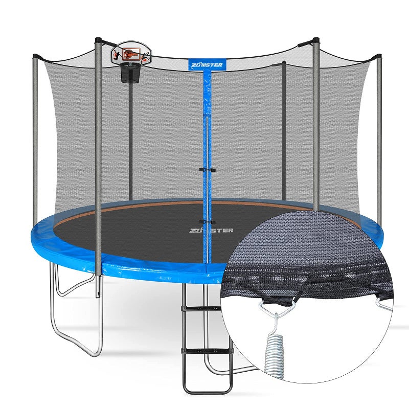 Zoomster 12 FT Trampoline Replacement Safety Enclosure Net for 6 Straight Poles Round Frame Trampolines, Breathable and Weather-Resistant with Adjustable Straps(NET ONLY) - Image 5