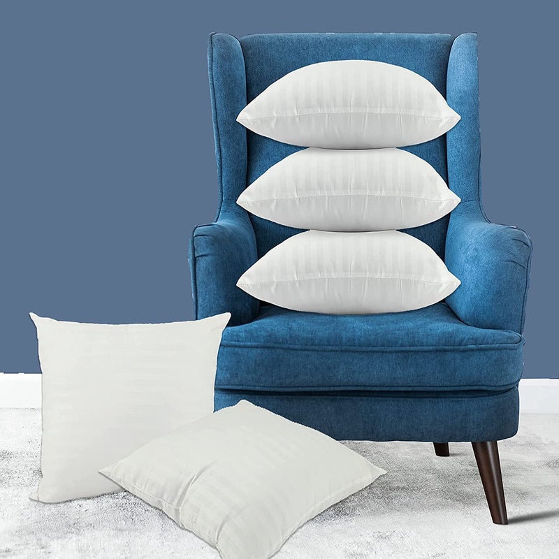 HFI UrbanArts Premium Virgin Fiber Cushion 24 x 24 Inches 60 x 60 Cms 4 Pcs WhiteHotel Quality Sofa Pillow Big Size Cushion Cushions for Sofa Cushion Pillow Large Sofa Pillow - Image 1