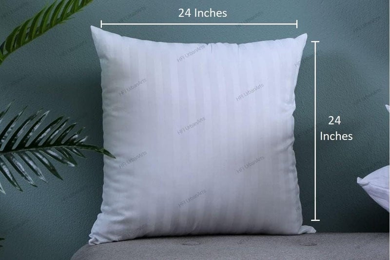 HFI UrbanArts Premium Virgin Fiber Cushion 24 x 24 Inches 60 x 60 Cms 4 Pcs WhiteHotel Quality Sofa Pillow Big Size Cushion Cushions for Sofa Cushion Pillow Large Sofa Pillow - Image 2