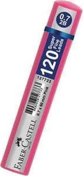 Min Grip Super Fine Lead 2B 120 Li60 mm 0.7 mm Pink
