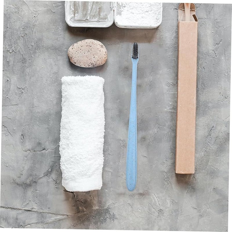 طقم فرشاة أسنان من الفحم النباتي للبالغين 12 قطعة للسفر - Image 3