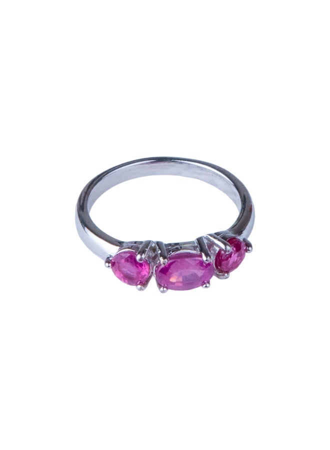 خاتم "Aura Ring - Red Ruby" من فضة إيطالية 925 مع أحجار الياقوت الأحمر مقاس 17 - Image 4