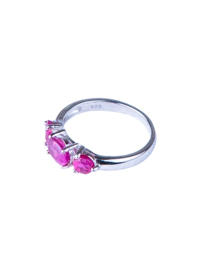 خاتم "Aura Ring - Red Ruby" من فضة إيطالية 925 مع أحجار الياقوت الأحمر مقاس 17 - Image 5