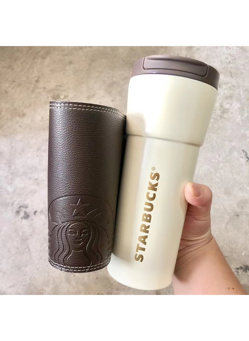 Generic - Simba Stainless Steel Water Bottle 500ml Insulated brown sleeve - Image 1