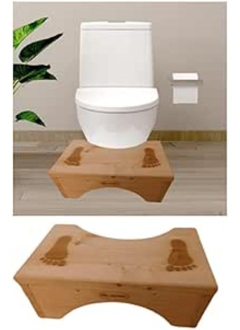 Bathroom Footrest - A Sanitary Footstool And Medical Specifications For Treating Constipation And Other Problems (Wooden Footstool Set As Shown In Picture 3)