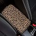 Dreaweet Brown Leopard Print Center Console Armrest Cover for Car Wild Cheetah Print Armrest Cushion Cover Pad Auto Car Accessories Universal Fit for Sedan Truck SUV Soft Car Armrest Cover - Image 2
