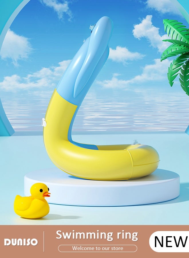 DUNISO حلقة سباحة قابلة للنفخ للأطفال، حلقات عائمة قابلة للنفخ، حلقات سباحة صغيرة قابلة للنفخ للأطفال لحفلات السباحة في الماء - Image 1
