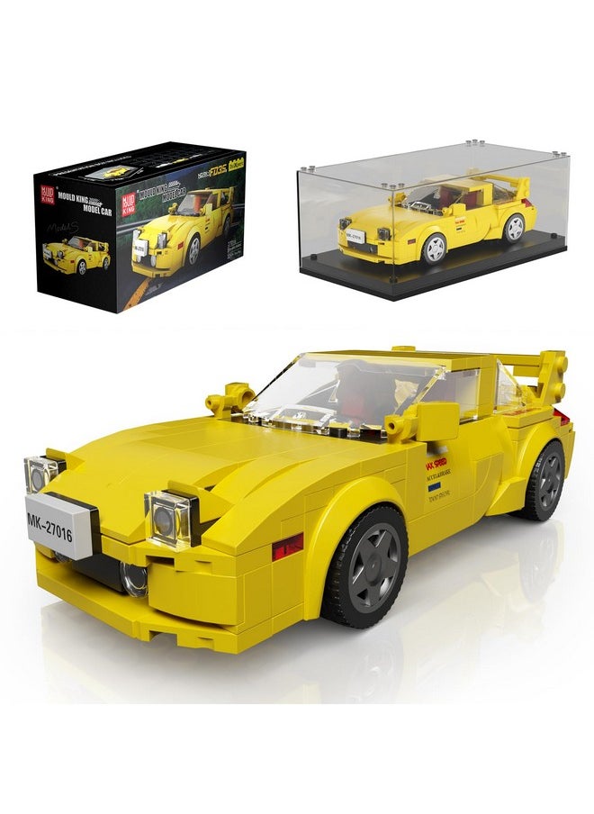 mould king Mould King Speed Champion Car Building Toys with Acrylic Display Case Model Race Car Toy Building Blocks Kit 27016 Collectible Racing Vehicle Set for Kids Age 8+ Teens Adults  - Image 1