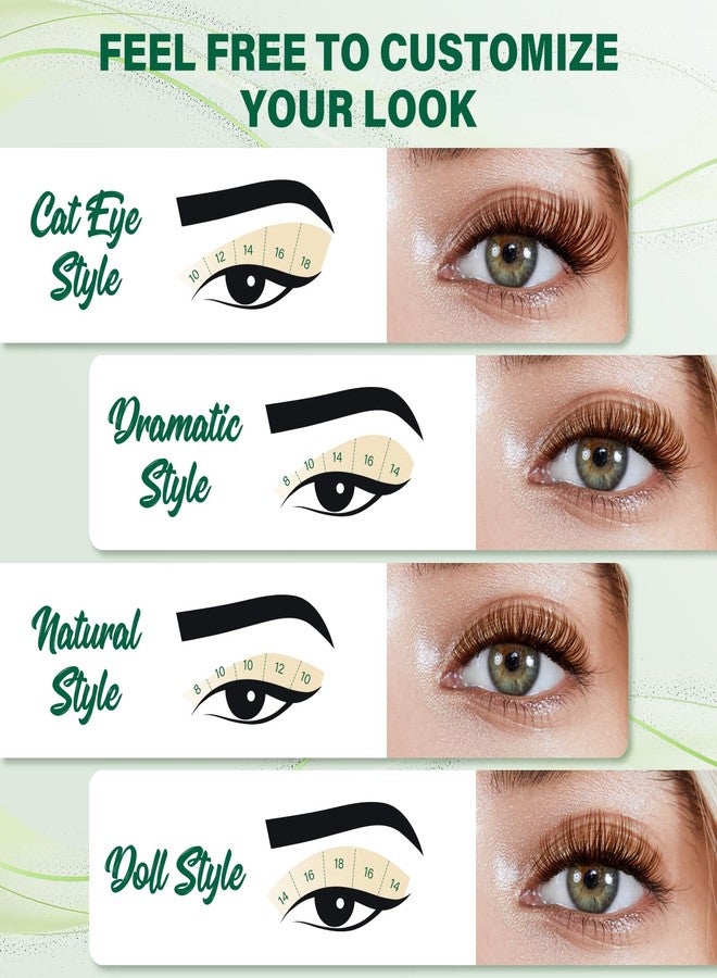 KEYYOU Lash ClUKters 144pcs Individual Lashes D Curl 12mm Eyelash ClUKters KEYYOU Air Touch ClUKter Lashes Super Lightweight Soft Wispy Comfortable Easy DIY at Home(Brown-8-16MIX) - Image 3