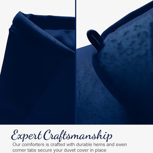 ARLinen Comforter Microfibre Winter Heavy Quilt, Rajai Single Bed 400 GSM Comforter Blanket, Super Soft Heavy Single Bed Blanket for Winter Quilt, Duvet for All Season, Navy Blue Solid| TC - 400 - Image 4