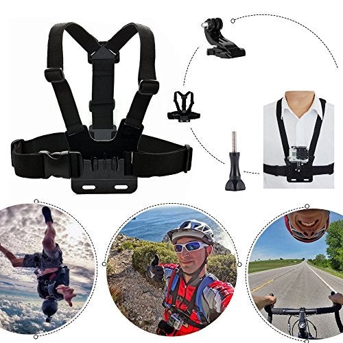 VVHOOY 3 in 1 Universal Action Camera Accessories Kit - Head Strap Mount/Chest Harness/Selfie stick Compatible with Gopro Hero 13 12 11 10 9 8 7 6 5/AKASO EK7000/V50/Brave 7/Dragon Touch Action Camera - Image 3