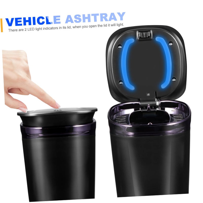 Smokeless Car Ashtray With Detachable Lid Non Slip Base Fits Cup Holder Easy Cleaning - Image 3