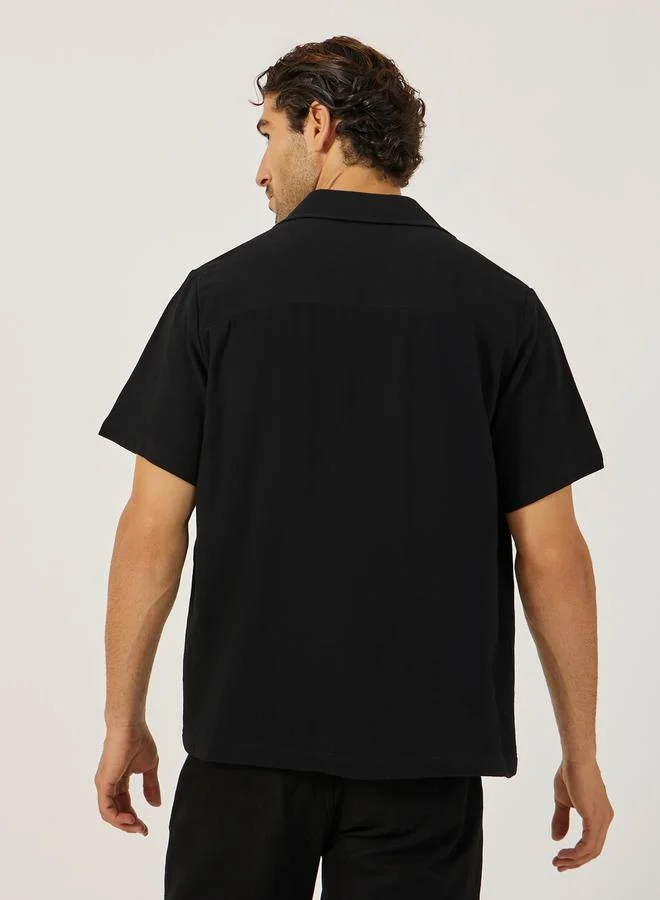 Styli Printed Relaxed Fit Resort Collar Shirt