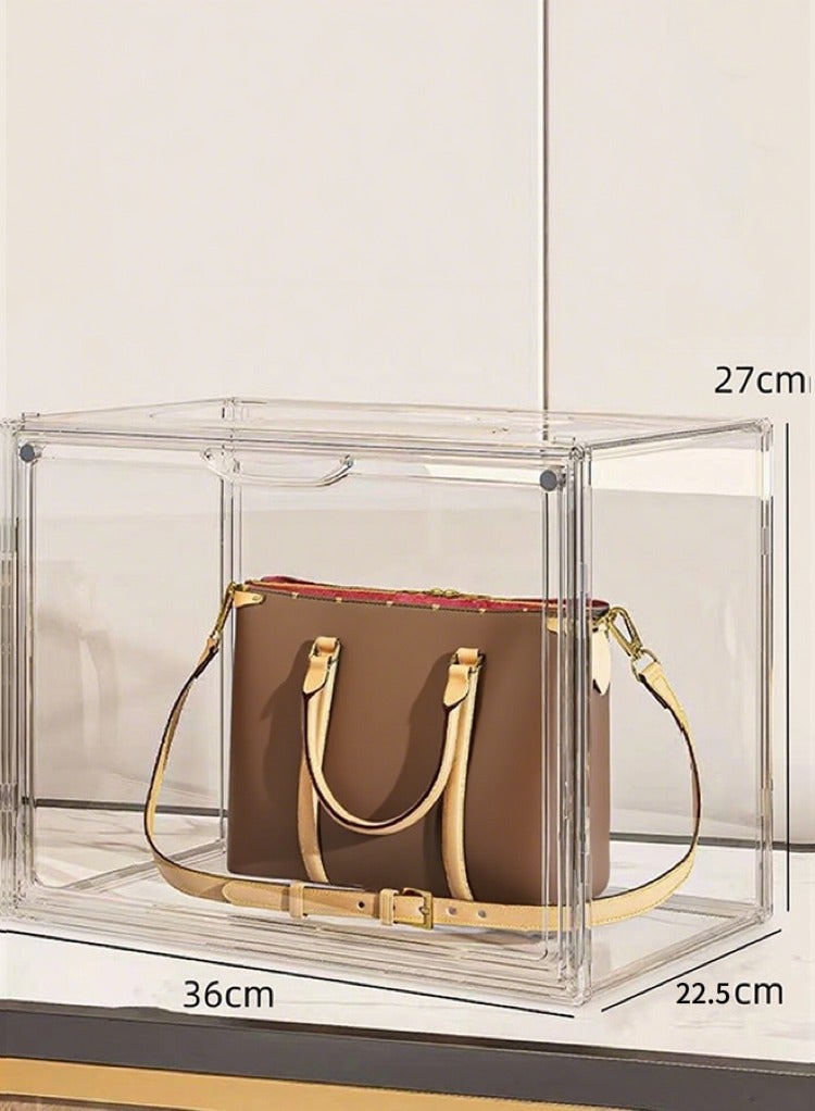 Transparent storage box display cabinet, home desk storage, cultural relics, cosmetics  - Image 1