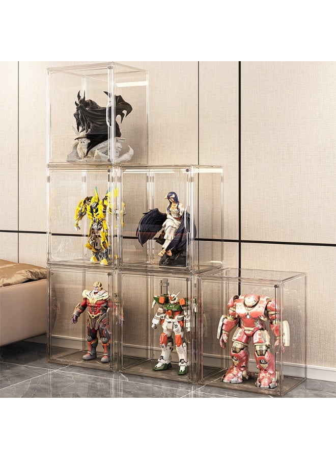 Transparent storage box display cabinet, home desk storage, cultural relics, cosmetics - Image 4