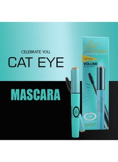 Fashion Colour Cat Eye Waterproof Mascara Volumizing Long Wear Smudgeproof Clump Free Extreme Black 10g  - Image 2
