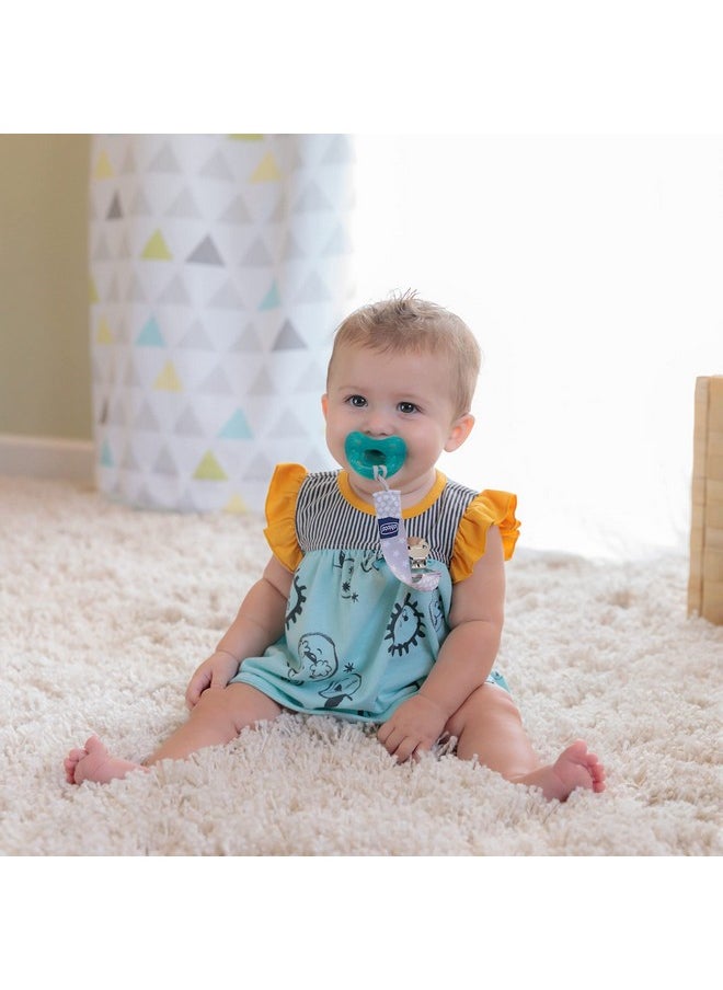 Chicco Chicco Universal Two in One Baby Pacifier/Soother Clip/Holder with Universal Loop for Teethers and Small Toys, Plus Soft Attachment Ring Included for Knob Style Pacifiers, Grey/White  - Image 2