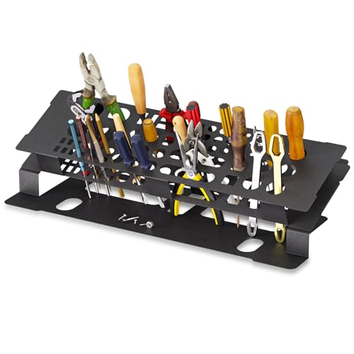 Mordx Screwdriver Storage Rack for Desktop,Screwdriver Organizer Holder,RC Tools Kit Organizers,Carbon Steel Tool Holder, Desktop Hand Tool Stand,Tool holder, Black - Image 1