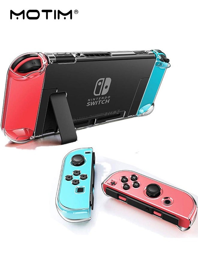 Motim Clear Protective Case for Nintendo Switch Controller, 3 in 1 Games Shock-absorbing and Anti Drop Protective Cover, Comfort Grip Shell with Anti-Scratch Design  - Image 2