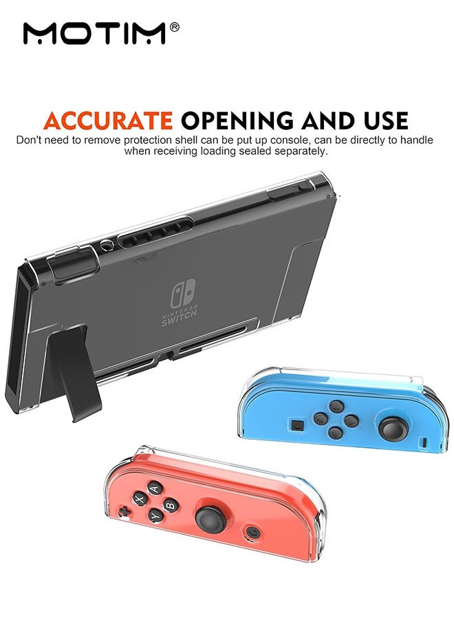 Motim Clear Protective Case for Nintendo Switch Controller, 3 in 1 Games Shock-absorbing and Anti Drop Protective Cover, Comfort Grip Shell with Anti-Scratch Design  - Image 5