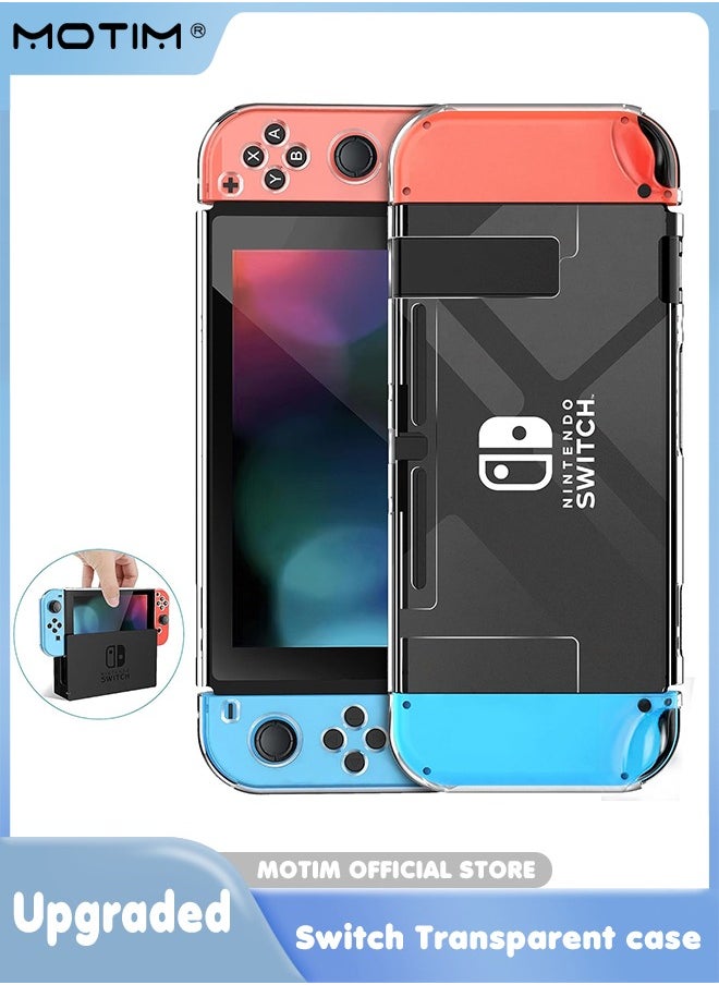 Motim - Clear Protective Case for Nintendo Switch Controller, 3 in 1 Games Shock-absorbing and Anti Drop Protective Cover, Comfort Grip Shell with Anti-Scratch Design - Image 1