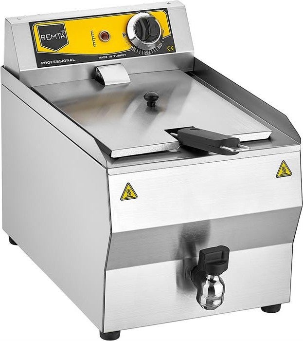REMTA 8 Lt Electric Deep Fryer with Oil Drain Faucet 