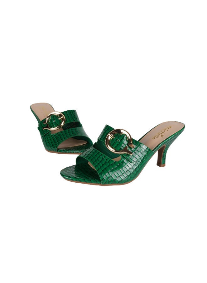 Michelle Morgan Michelle Morgan Ladies Kitten Heel 213RC002 Green  - Image 2