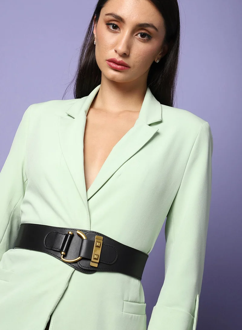 صوص هاوت Black Solid Waist Belt