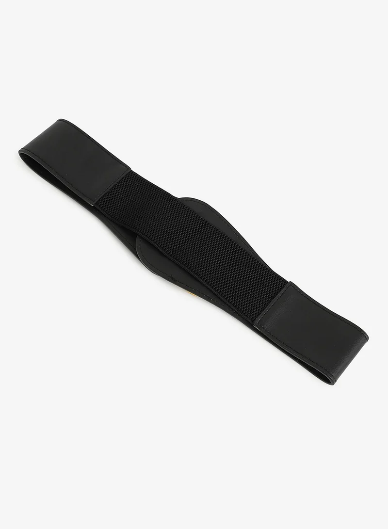 صوص هاوت Black Solid Waist Belt