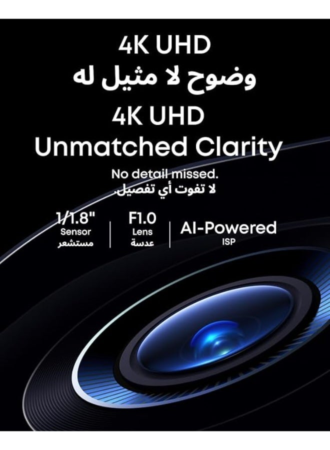 إيوفي كاميرا مراقبة لاسلكية خارجية، رؤية ليلية ملونة، دقة 4K، طاقة إلى الأبد، الذكاء الاصطناعي للتعرف على الوجه، تخزين محلي قابل للتوسيع، بدون رسوم شهرية - Image 5