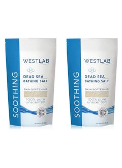 westlab Dead Sea Salt Mineral Bathing (Soothing, For Irritated Skin) 2 Pack (4.4 Lb Total)  - Image 1