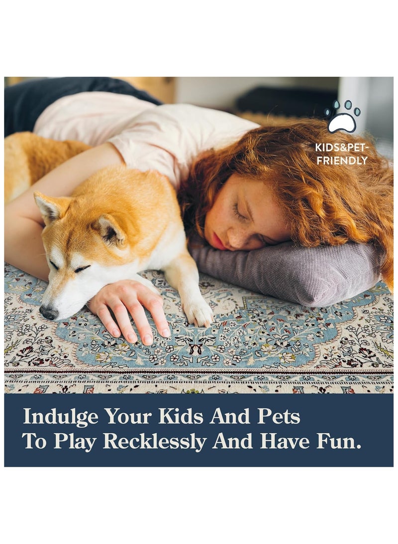 آنا سجادة كريستالية مخملية غير قابلة للانزلاق بحجم 80 * 120 سم لغرفة المعيشة المنزلية دائمة التحمل - Image 2