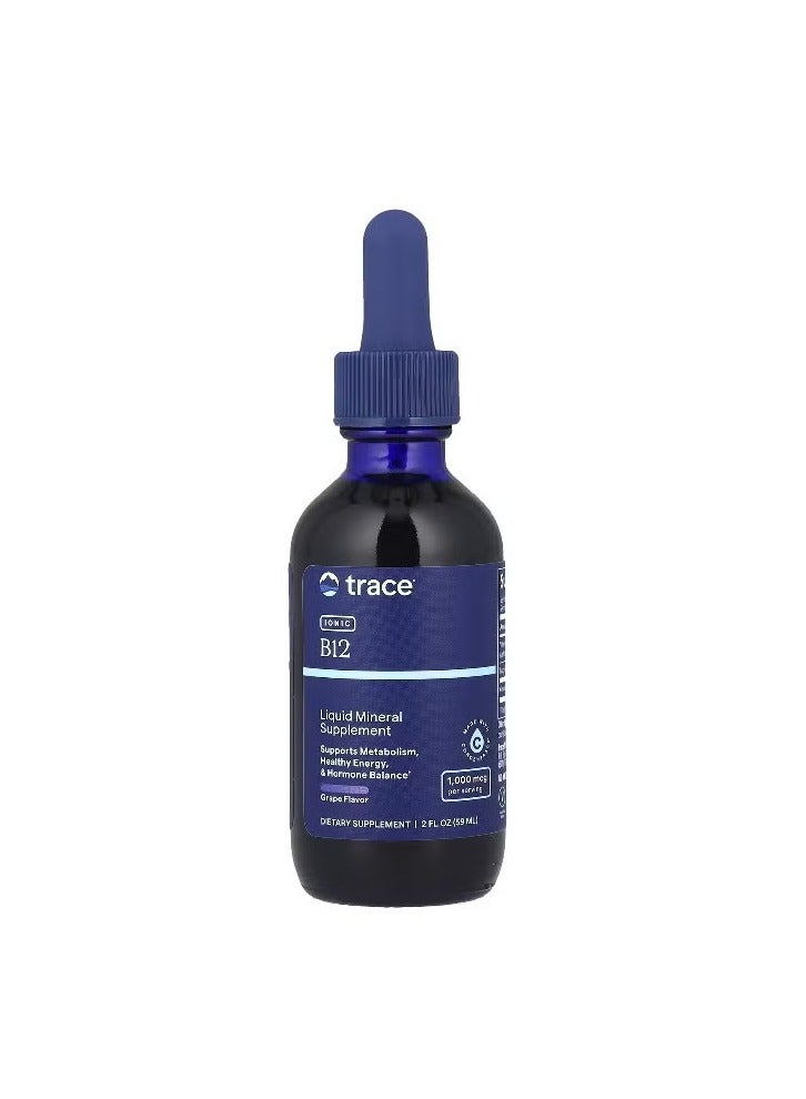 Trace Minerals Ionic Vitamin B12 Liquid 1000Mcg 2 Fl Oz 59Ml - Image 1