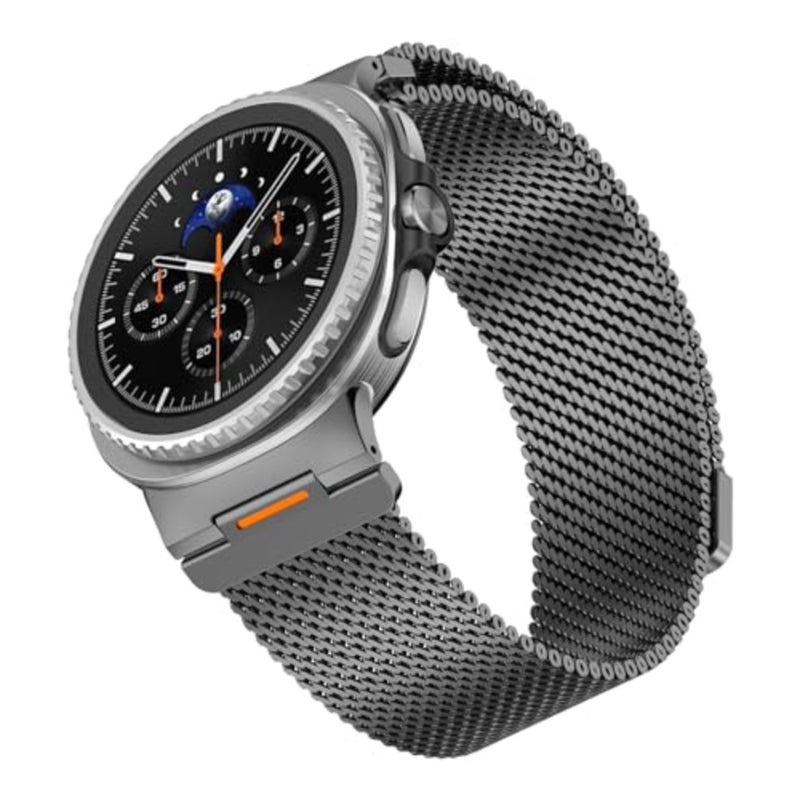 أشرطة شبكية معدنية متوافقة مع Samsung Galaxy Watch 8 Band 44mm 40mm/Galaxy Watch 8 Classic 46mm حزام مغناطيسي متين لساعة Galaxy watch 8/8 الكلاسيكية المصنوعة من الفولاذ المقاوم للصدأ - Image 1